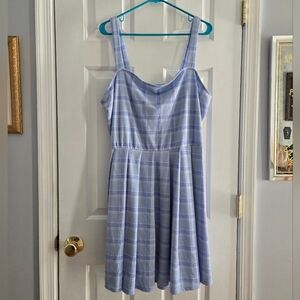 Blue and White Checkered Rue + 3X Dress